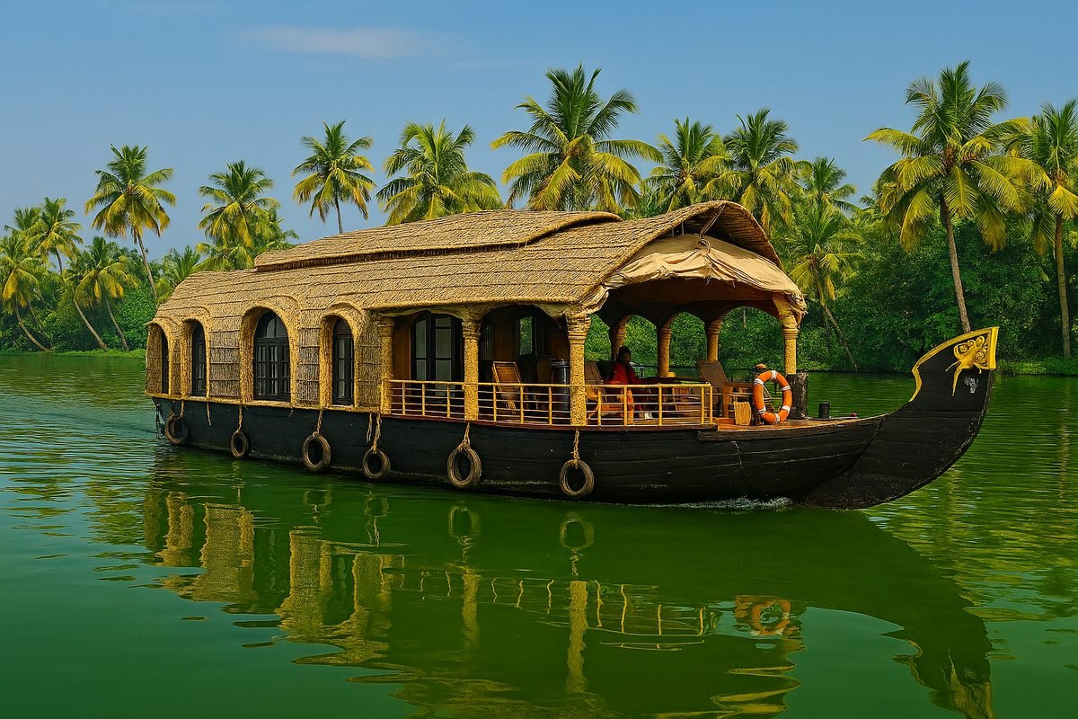 Houseboat on the Alappuzha backwaters, Kerala